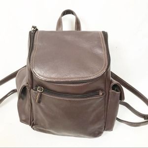 Brown Genuine Leather Backpack